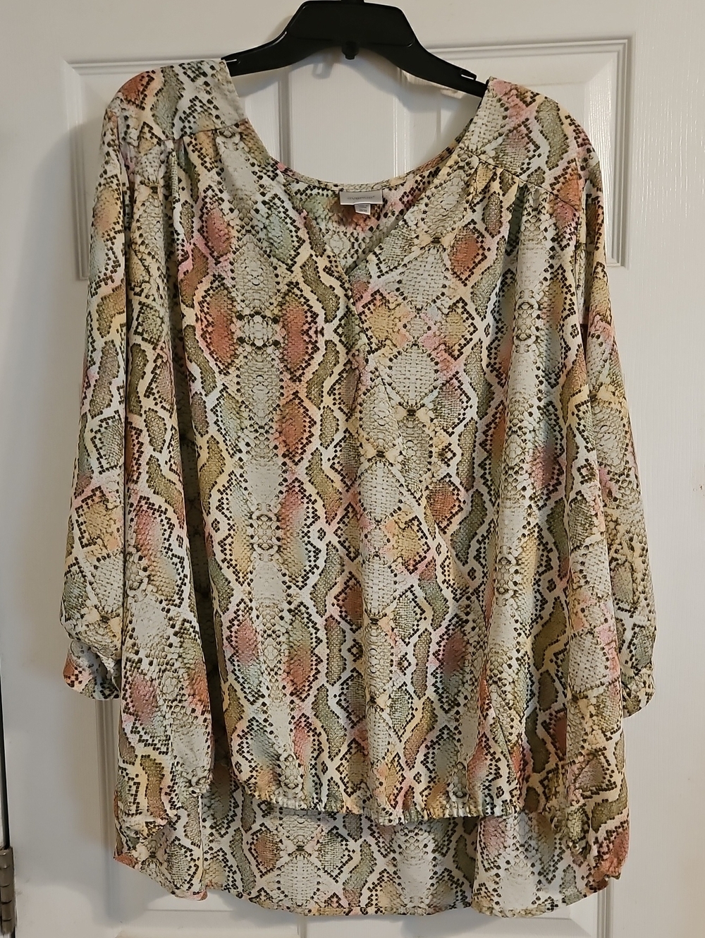 Avenue Multicolor Snake-Print Blouse
